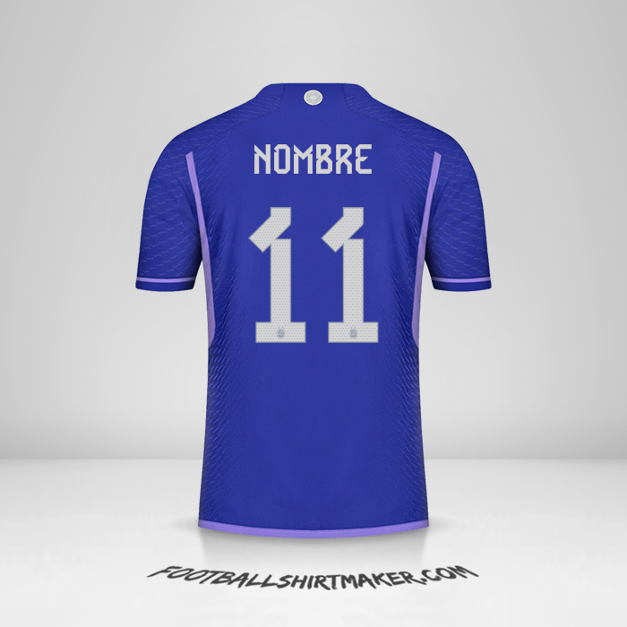 Camiseta Argentina 2022 Visita -  nombre - 11