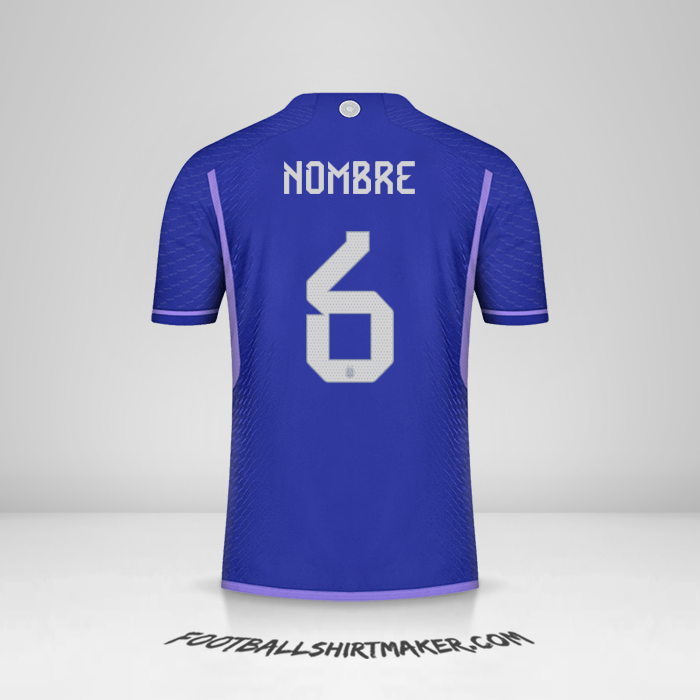 Camiseta Argentina 2022 Visita -  nombre - 6