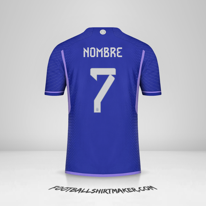 Jersey Argentina 2022 Visita -  nombre - 7