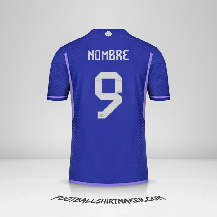 Camiseta Argentina 2022 Visita -  nombre - 9