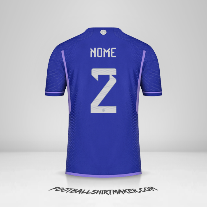 Maglia Argentina 2022 Seconda -  nome - 2