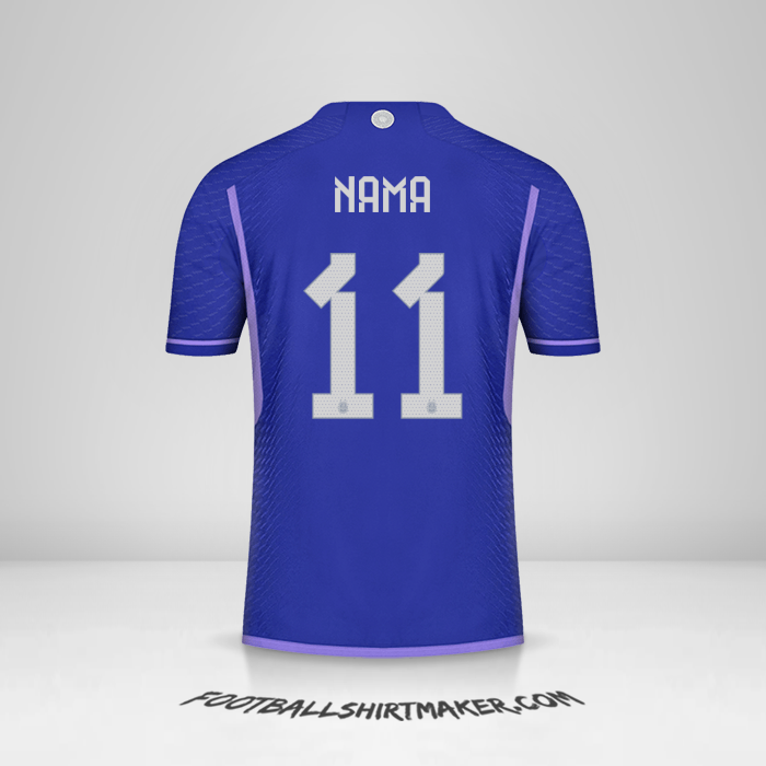 Jersey Argentina 2022 Alternatif -  nama - 11