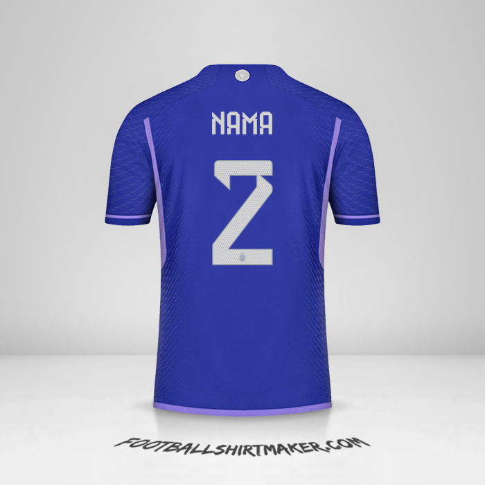 Jersey Argentina 2022 Alternatif -  nama - 2