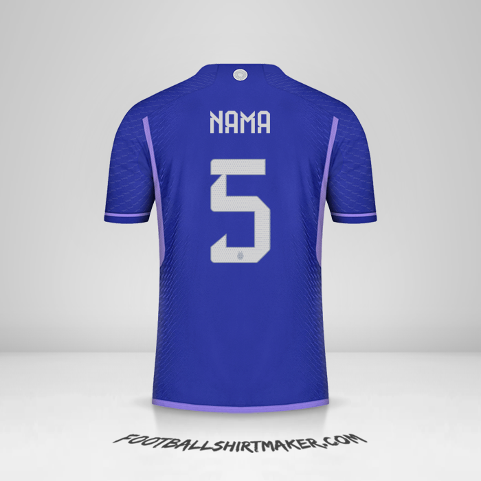 Jersey Argentina 2022 Alternatif -  nama - 5