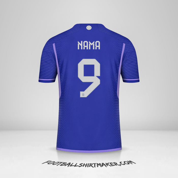 Jersey Argentina 2022 Alternatif -  nama - 9