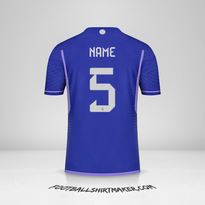 Trikot Argentinien 2022 Auswärts -  name - 5
