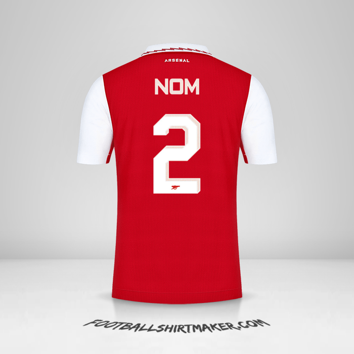 Maillot Arsenal Cup 2022/2023 -  nom - 2