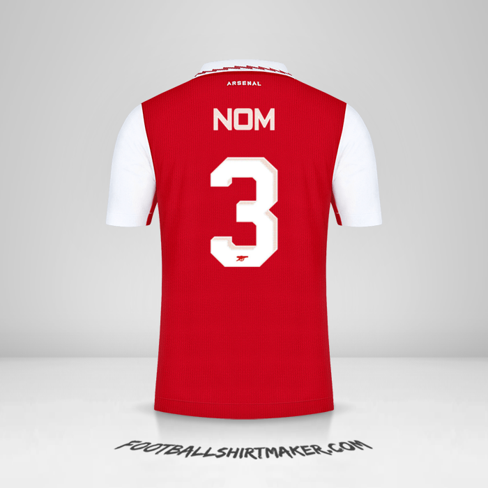 Maillot Arsenal Cup 2022/2023 -  nom - 3