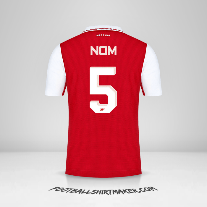 Maillot Arsenal Cup 2022/2023 -  nom - 5