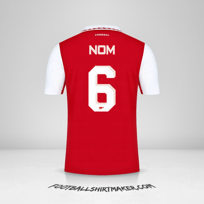 Maillot Arsenal Cup 2022/2023 -  nom - 6