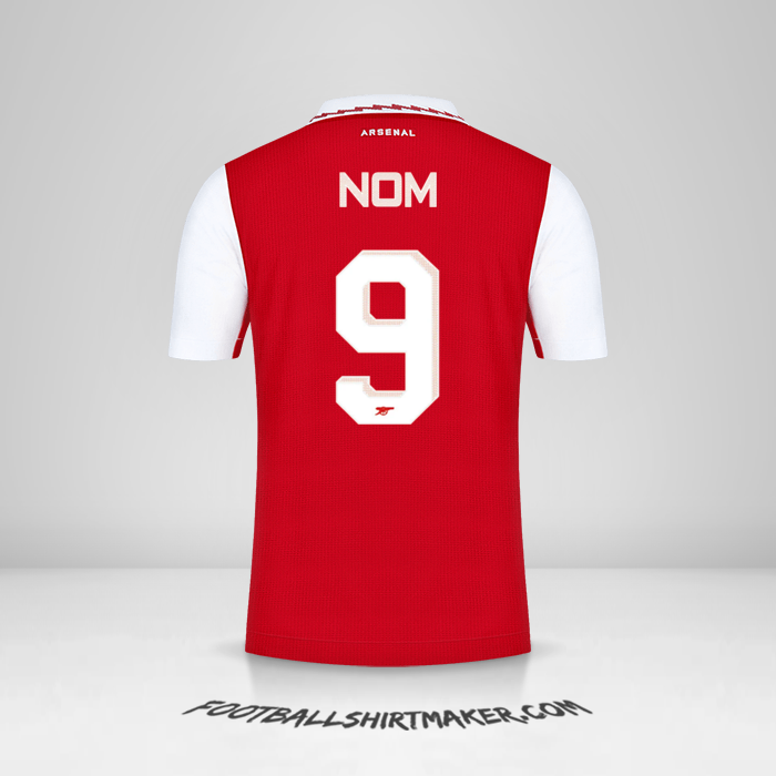 Maillot Arsenal Cup 2022/2023 -  nom - 9