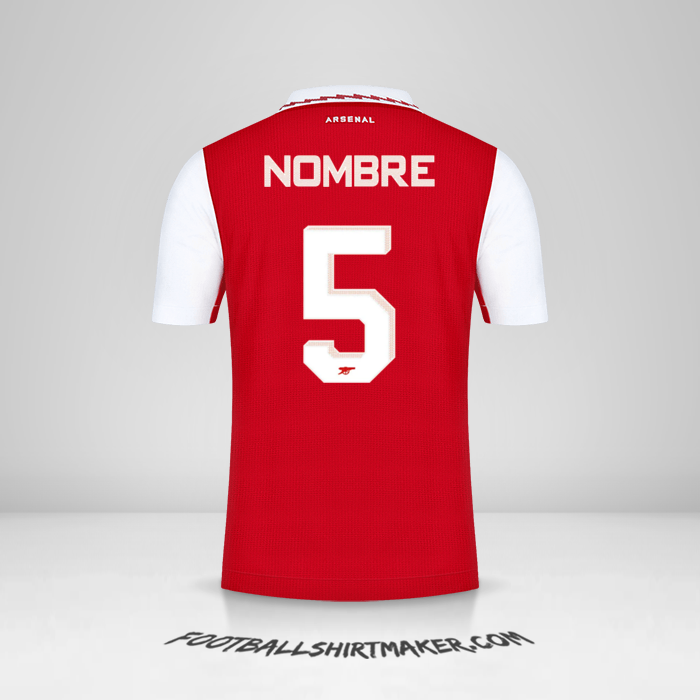 Jersey Arsenal Cup 2022/2023 -  nombre - 5
