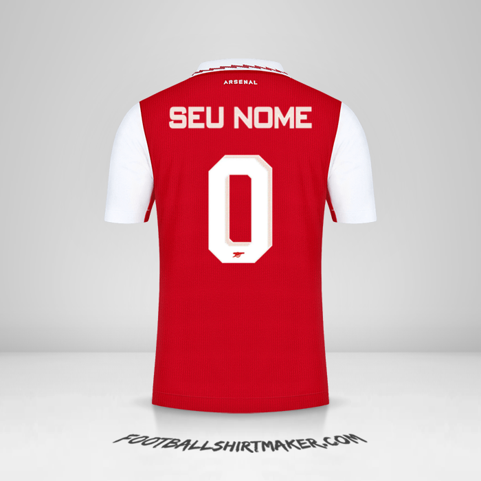 Camisa Arsenal Cup 2022/2023 -  seu nome - 0