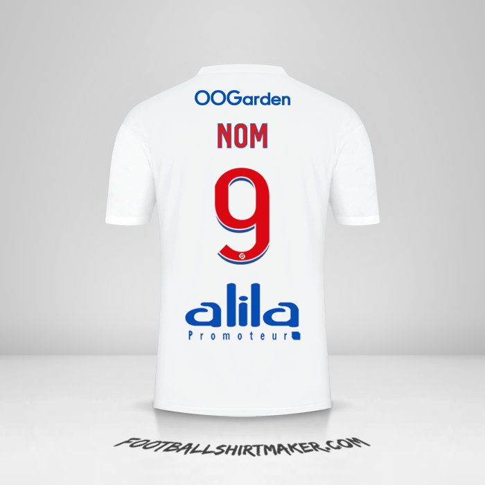 Maillot Olympique Lyon 2022/2023 -  nom - 9