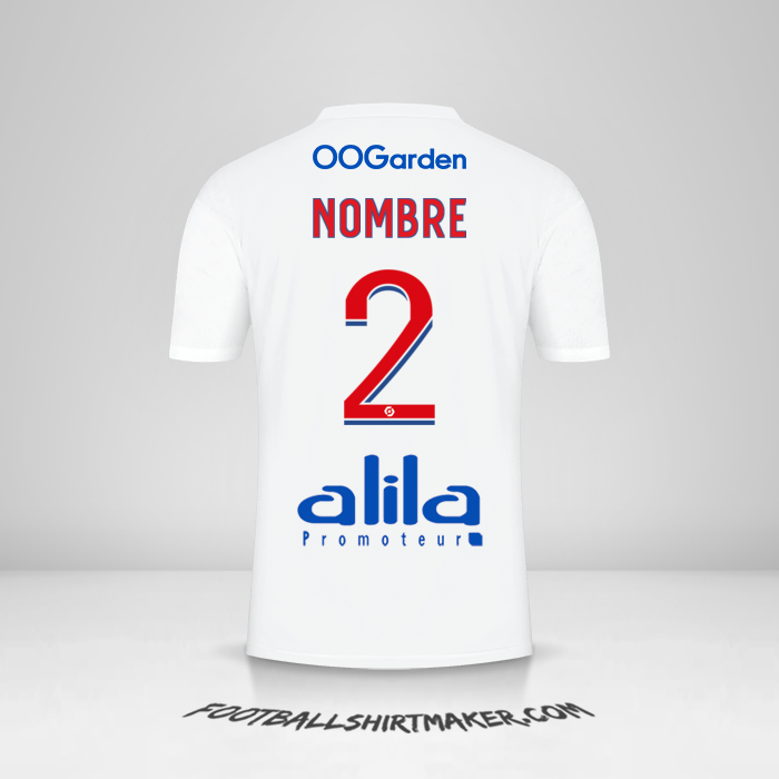 Camiseta Olympique Lyon 2022/2023 -  nombre - 2