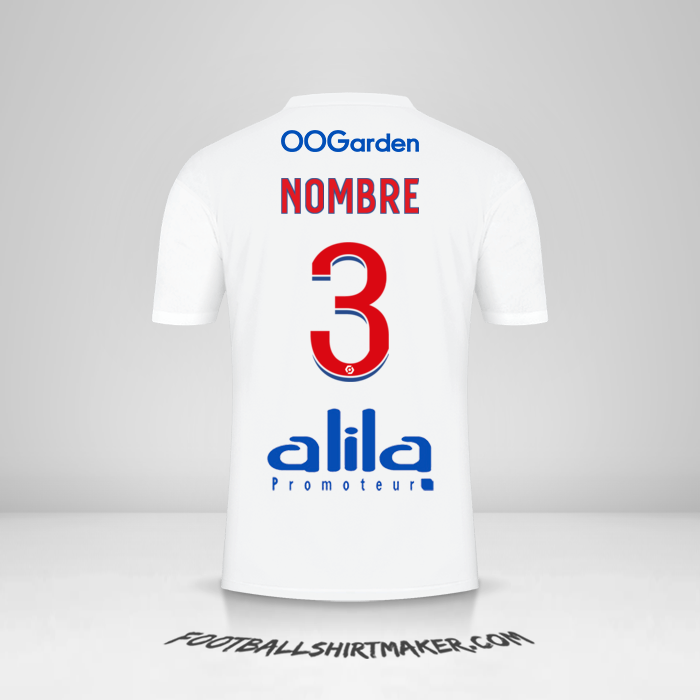 Jersey Olympique Lyon 2022/2023 -  nombre - 3