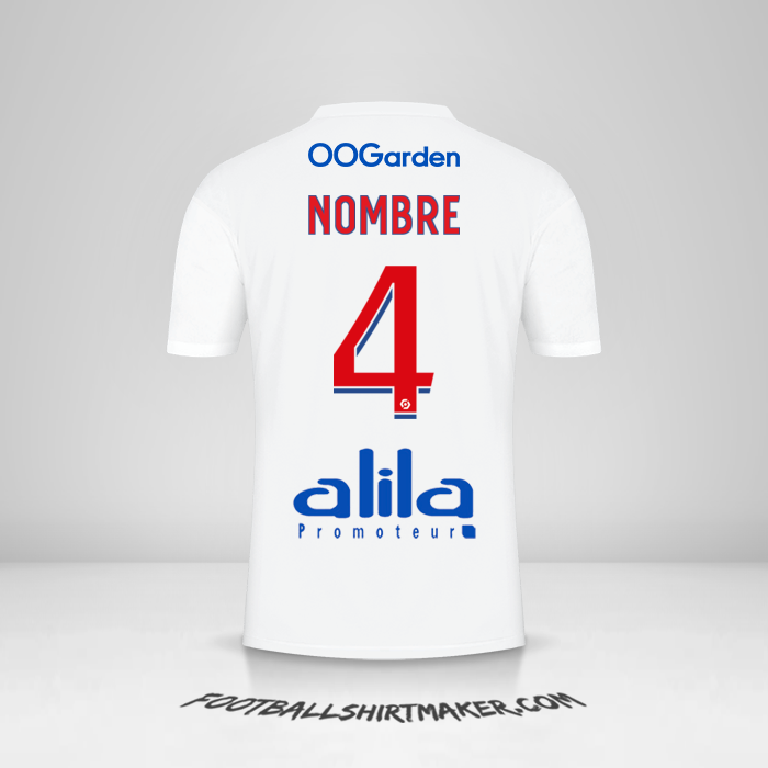 Jersey Olympique Lyon 2022/2023 -  nombre - 4