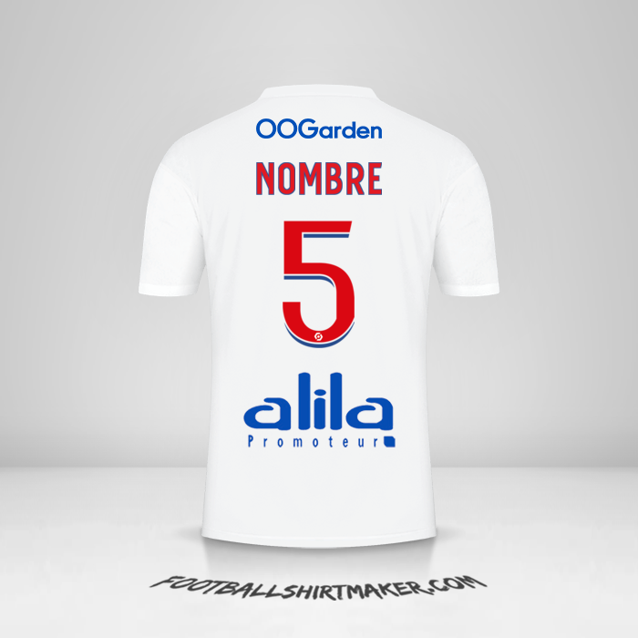 Jersey Olympique Lyon 2022/2023 -  nombre - 5