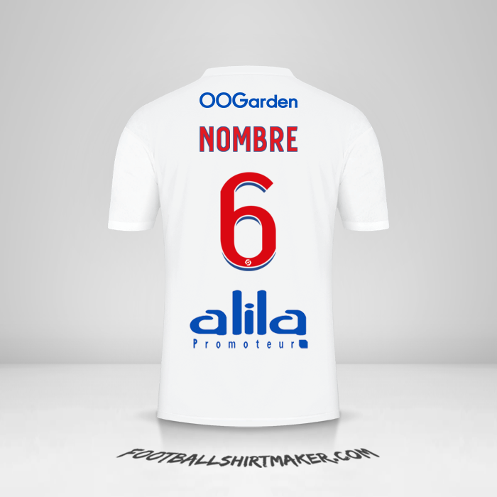 Jersey Olympique Lyon 2022/2023 -  nombre - 6