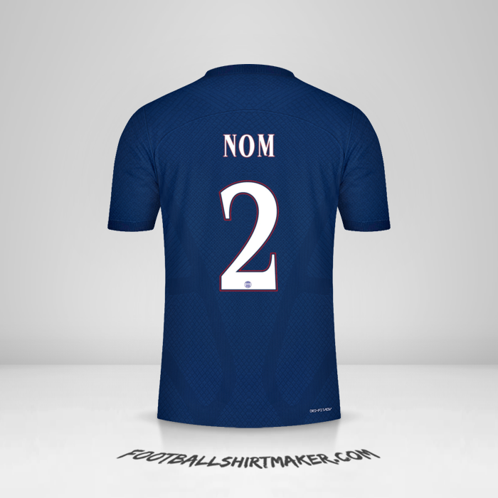 Maillot Paris Saint Germain Cup 2022/2023 -  nom - 2
