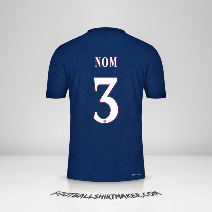 Maillot Paris Saint Germain Cup 2022/2023 -  nom - 3