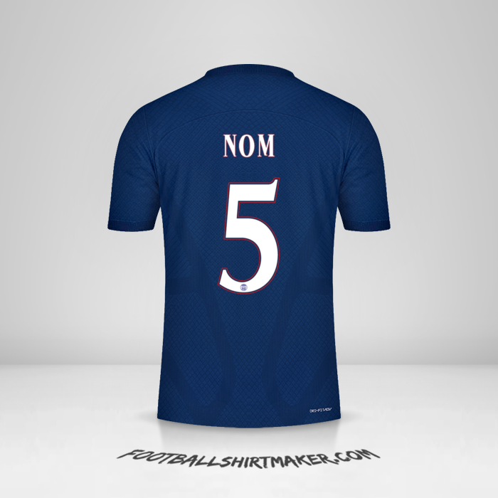 Maillot Paris Saint Germain Cup 2022/2023 -  nom - 5