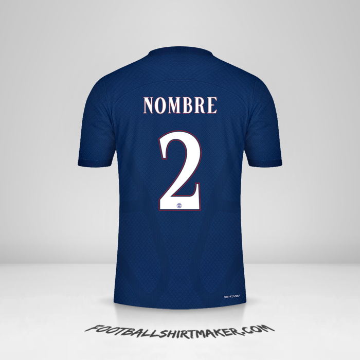 Jersey Paris Saint Germain Cup 2022/2023 -  nombre - 2