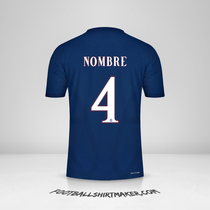 Jersey Paris Saint Germain Cup 2022/2023 -  nombre - 4
