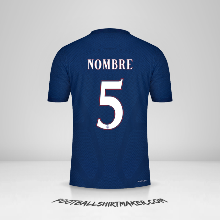 Camiseta Paris Saint Germain Cup 2022/2023 -  nombre - 5