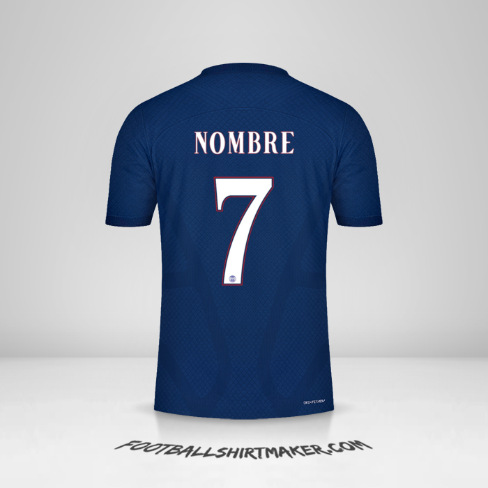 Jersey Paris Saint Germain Cup 2022/2023 -  nombre - 7