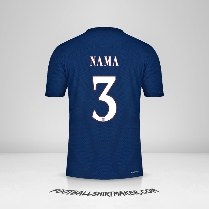Jersey Paris Saint Germain Cup 2022/2023 -  nama - 3