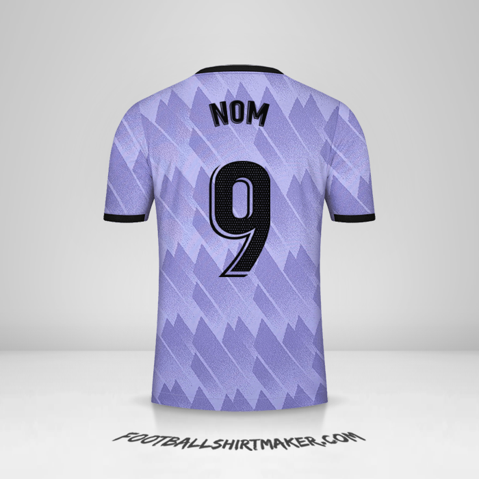 Maillot Real Madrid CF 2022/2023 Extérieur -  nom - 9