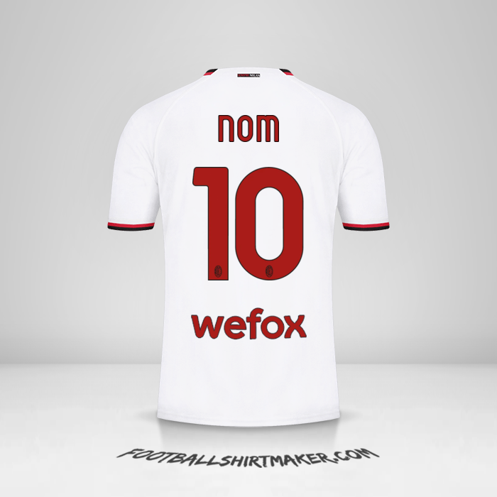 Maillot AC Milan 2022/2023 Extérieur -  nom - 10