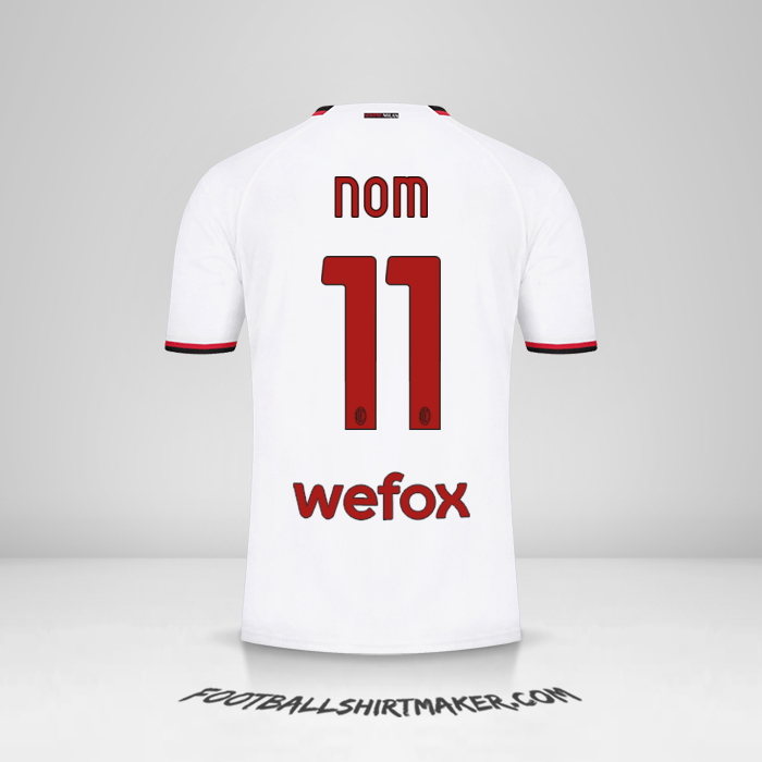 Maillot AC Milan 2022/2023 Extérieur -  nom - 11
