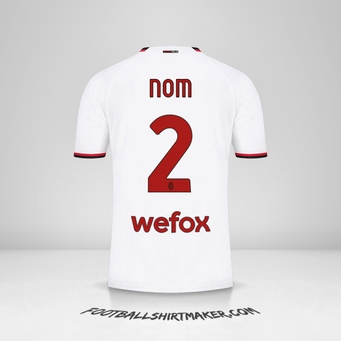 Maillot AC Milan 2022/2023 Extérieur -  nom - 2