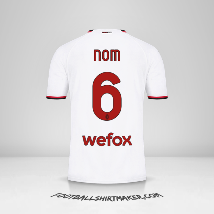 Maillot AC Milan 2022/2023 Extérieur -  nom - 6