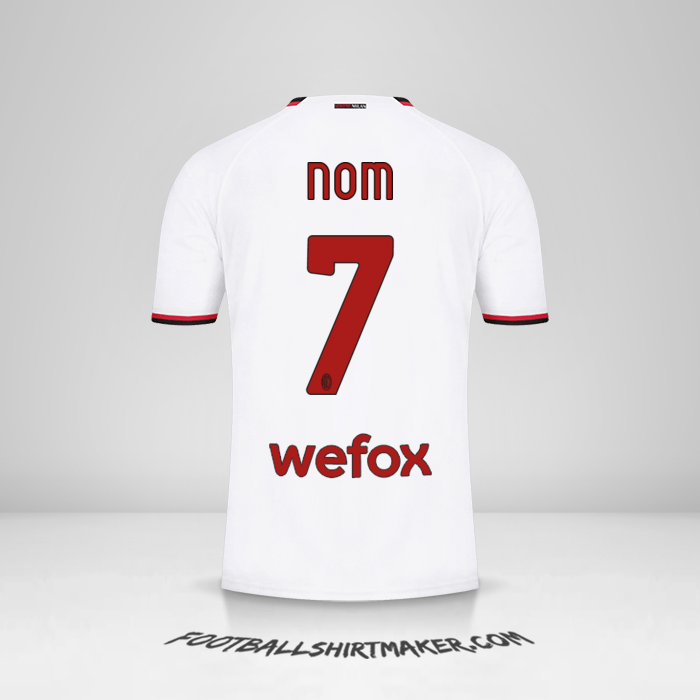 Maillot AC Milan 2022/2023 Extérieur -  nom - 7