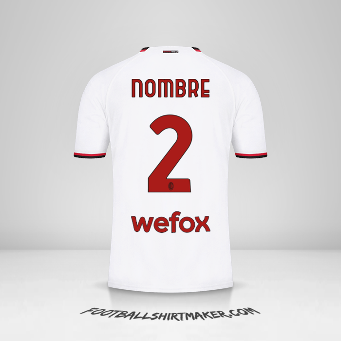 Jersey AC Milan 2022/2023 Visita -  nombre - 2