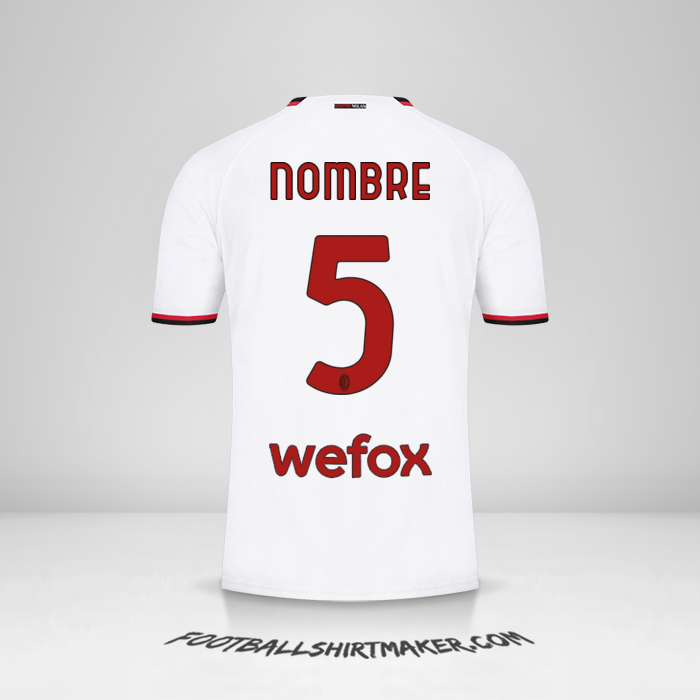 Camiseta AC Milan 2022/2023 Visita -  nombre - 5