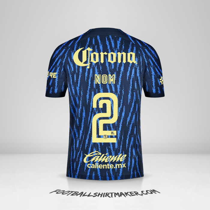 Maillot Club America 2022/2023 Extérieur -  nom - 2
