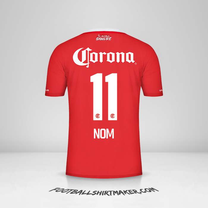 Maillot Toluca FC 2022/2023 -  nom - 11