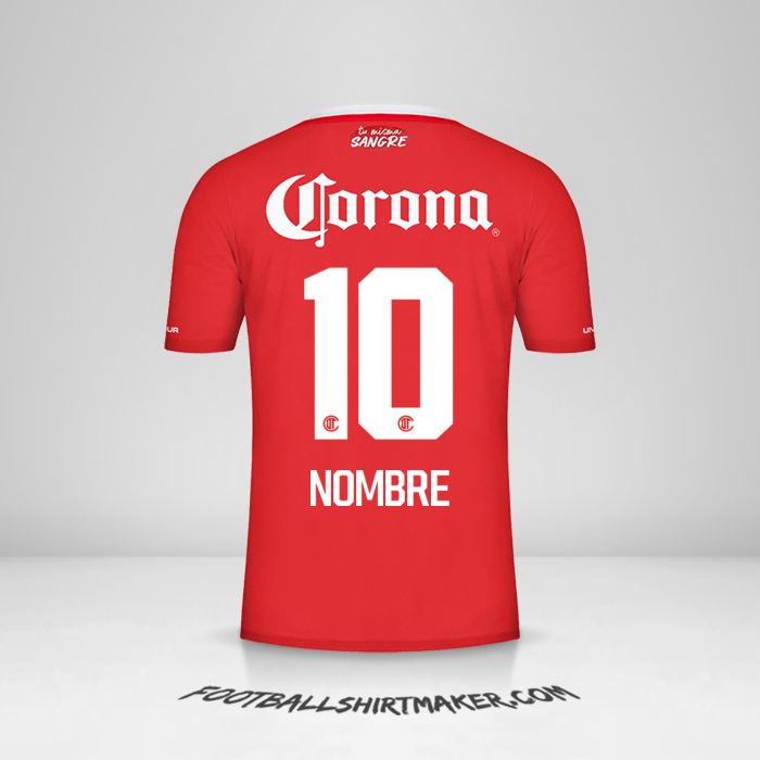 Jersey Toluca FC 2022/2023 -  nombre - 10