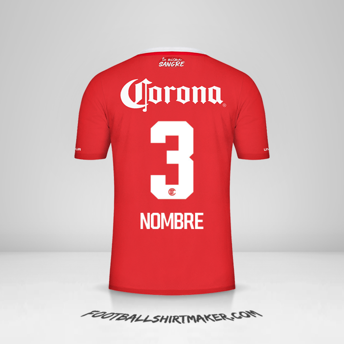Jersey Toluca FC 2022/2023 -  nombre - 3
