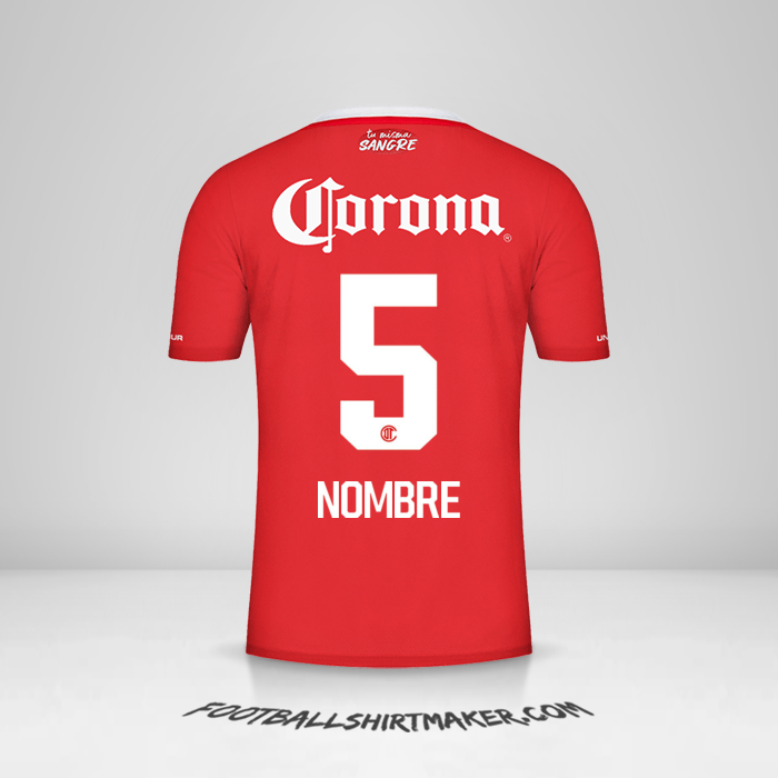 Jersey Toluca FC 2022/2023 -  nombre - 5