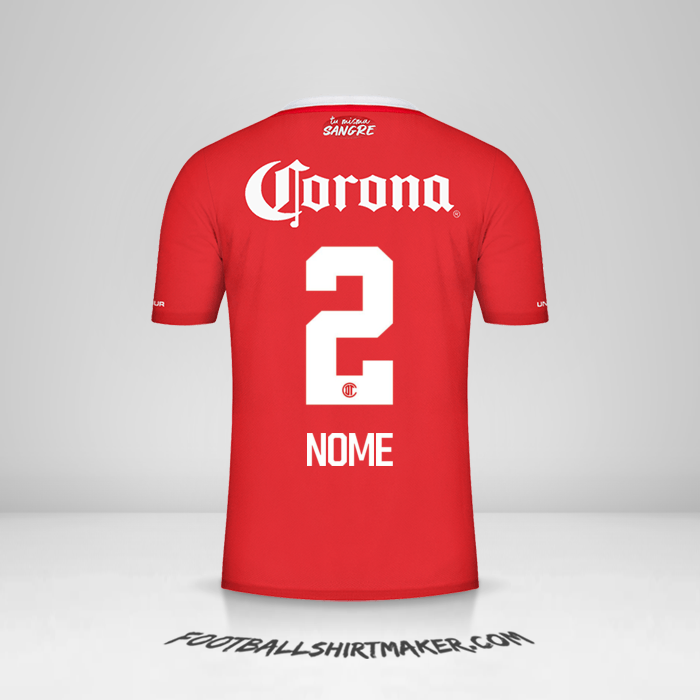 Camisola Toluca FC 2022/2023 -  nome - 2