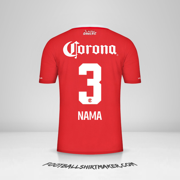 Jersey Toluca FC 2022/2023 -  nama - 3