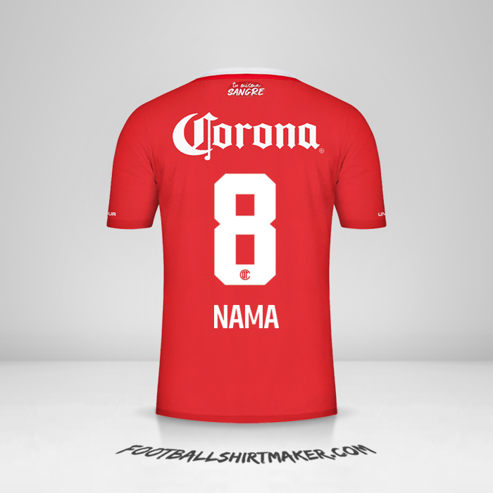 Jersey Toluca FC 2022/2023 -  nama - 8