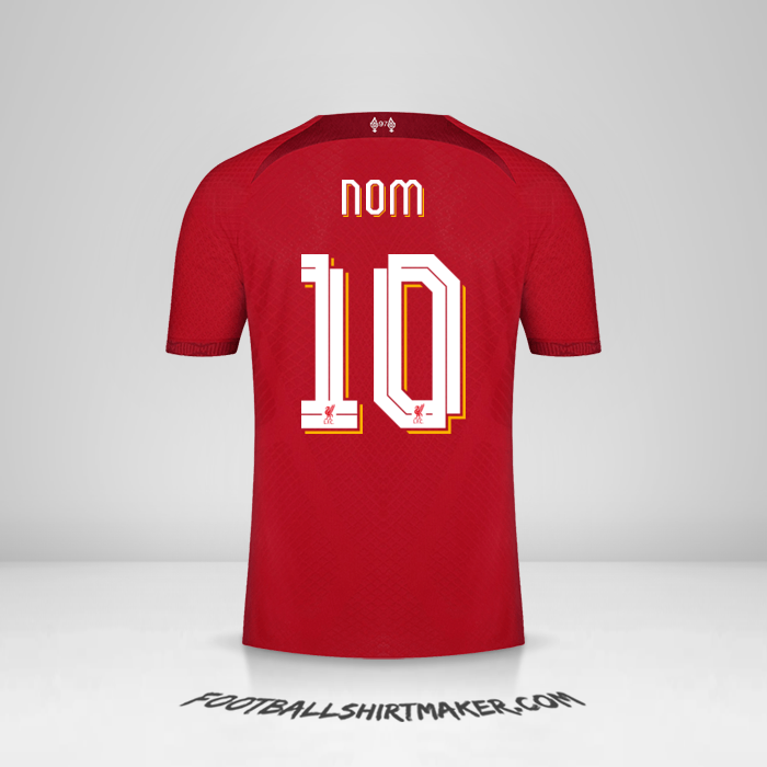Maillot Liverpool FC Cup 2022/2023 -  nom - 10