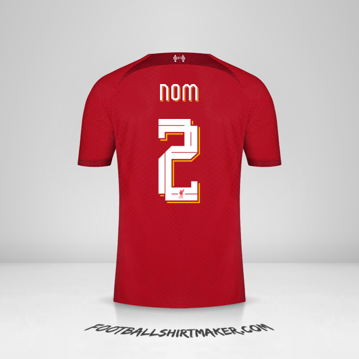 Maillot Liverpool FC Cup 2022/2023 -  nom - 2