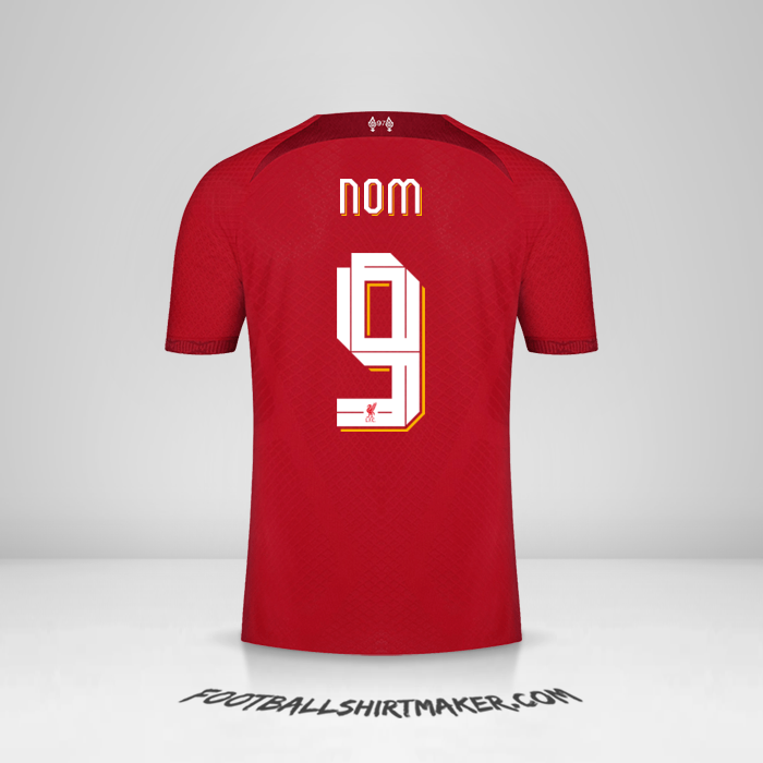 Maillot Liverpool FC Cup 2022/2023 -  nom - 9
